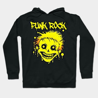 Punk Rocker Trippy Face - Punk Rock Hoodie